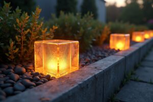 Ideen für Glasbausteine im Garten